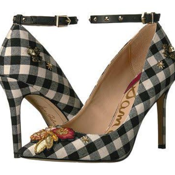 Sam Edelman hermione 3 Black and White Checkered Heels - Picture 2 of 16